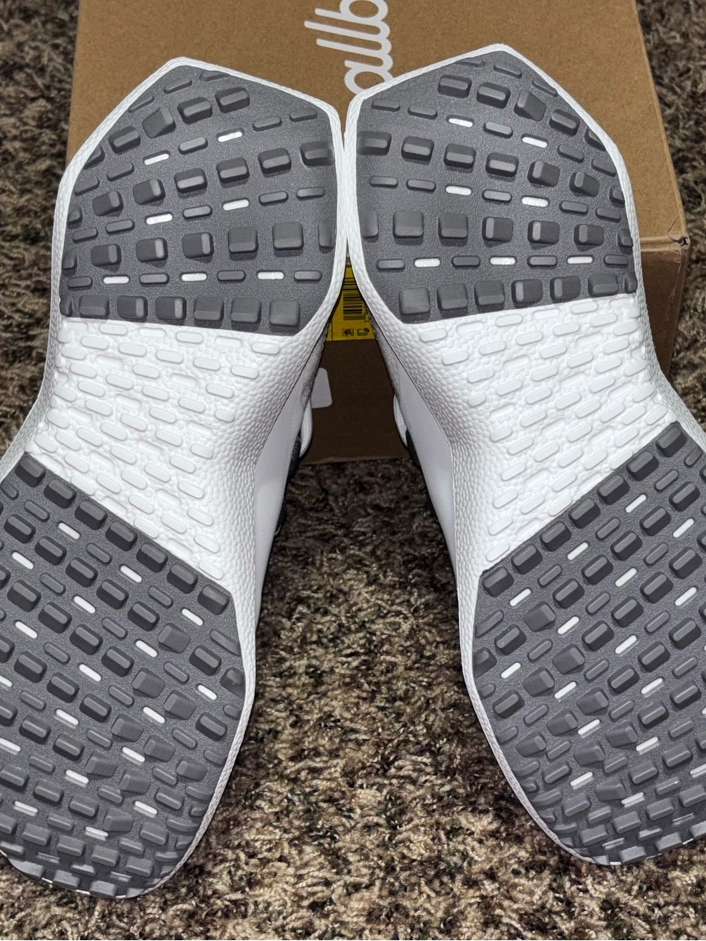 Size 8 Allbirds Golf Dasher Men's Golf Shoes White Blizzard Grey New - Picture 4 of 7